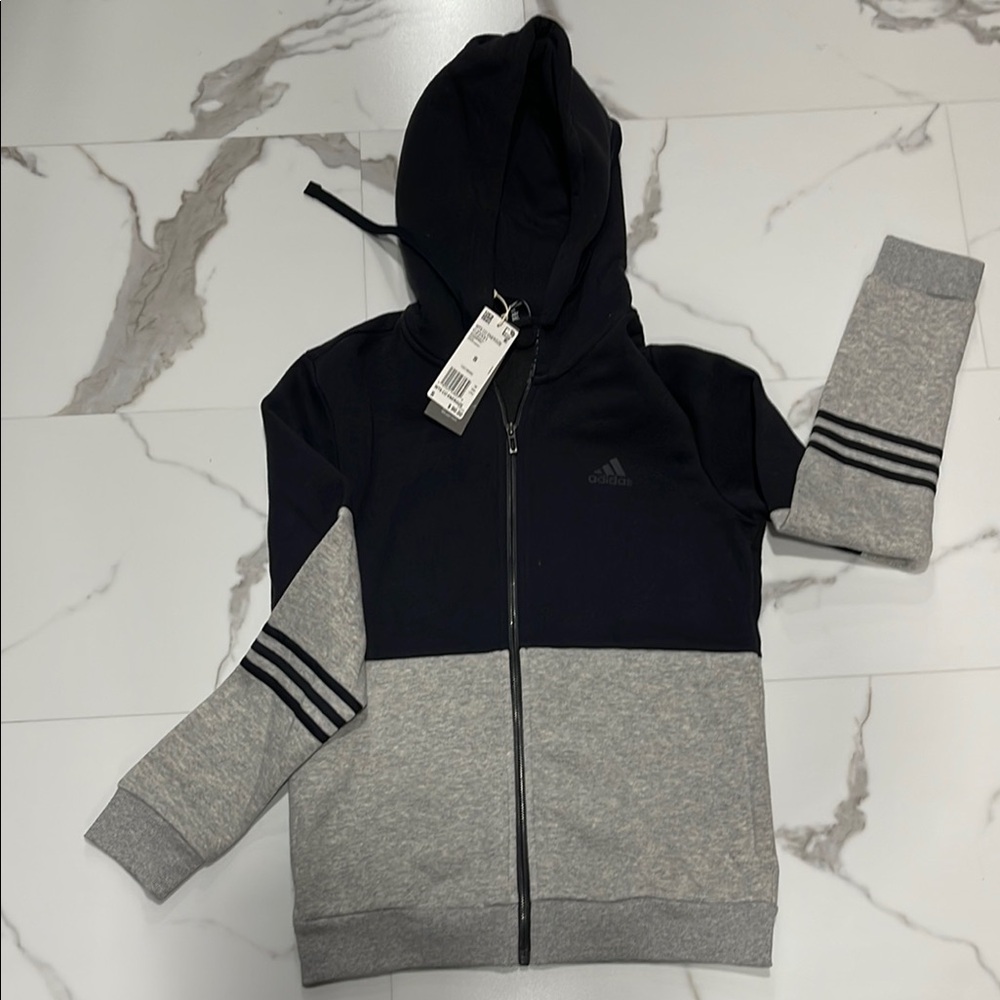 NWT Adidas Black and Gray Hoodie